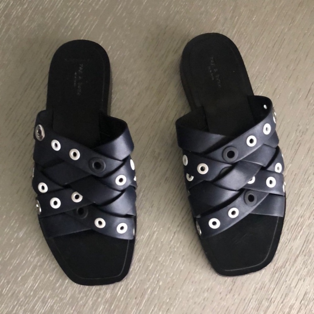 Rag & Bone  Black Slide Sandals size 35 - Picture 2 of 12